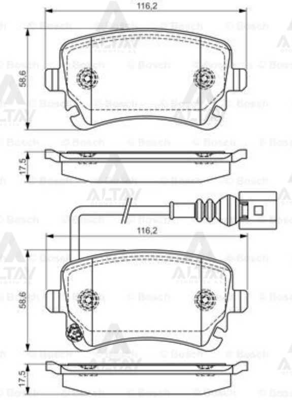 Volkswagen Transporter Arka Fren Balatası